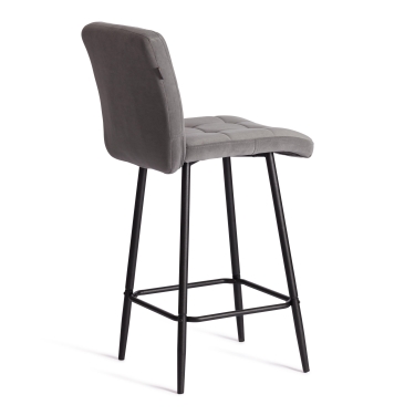 Полубарный стул Tetchair Medeo/Медео велюр, серый, 29, 42х56х102 см