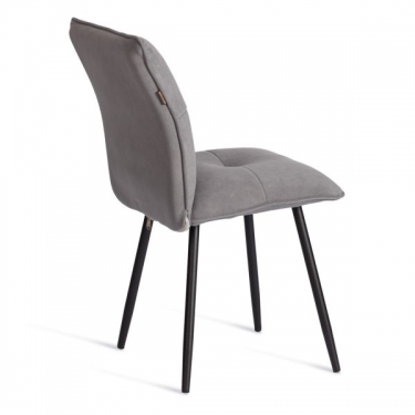 Стул обеденный Tetchair Sweet велюр, серый/черный, 29, 46х55х88