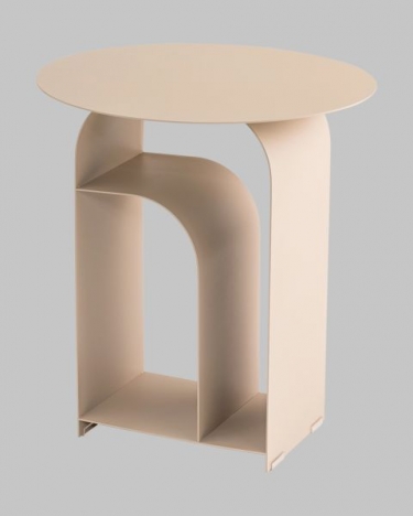 Журнальный столик Stool Group Arwel металл бежевый