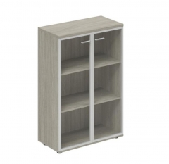 Шкаф средний со стеклом, задняя стенка ЛДСП Норден Wing WN.811.OL.AL Дуб светлый