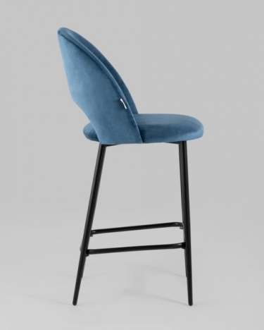 Стул полубарный Stool Group Меган велюр пыльно-синий 2 шт.
