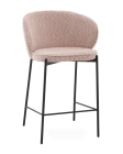 Стул полубарный Stool Group Тисдейл букле розово-персиковый