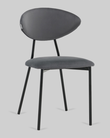 Стул обеденный Stool Group Квинси велюр темно-серый