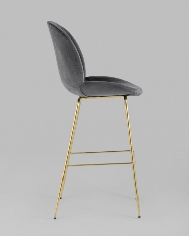 Стул барный Stool Group Beetle gold Серый