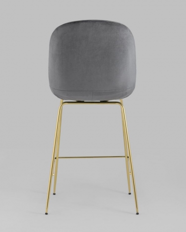 Стул полубарный Stool Group Beetle со спинкой gold Серый