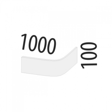 Радиусный цоколь 1 м Витра ЦП 01.100