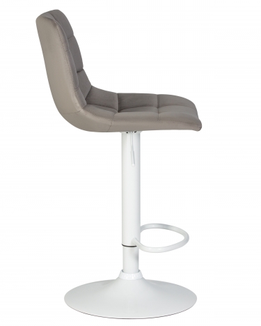 Стул барный DOBRIN DOBRIN TAILOR WHITE Серый велюр MJ9-75