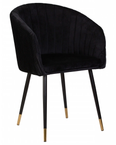 Стул обеденный DOBRIN DOBRIN MARY Черный велюр 1922-21