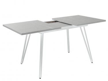 Стол раскладной R-home Диего 140-180 white Мрамор бьянко