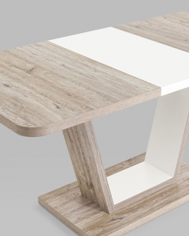 Стол раскладной Stool Group Vector 120-160 Дуб анкона-белый