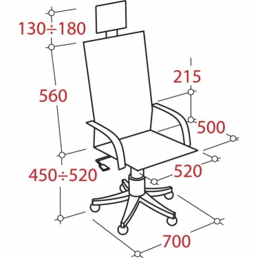 Кресло руководителя EasyChair EChair-PICASSO-E 322023 Черное