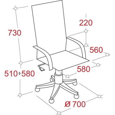 Кресло руководителя EasyChair EChair-535 MPU 333535 Коричневое