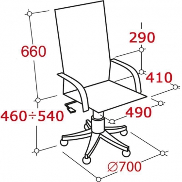 Кресло руководителя EasyChair EChair-552 TTW Net 526697 Черное