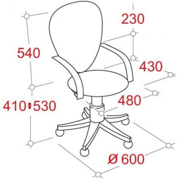 Кресло офисное EasyChair UP_Клио 141149 Синий