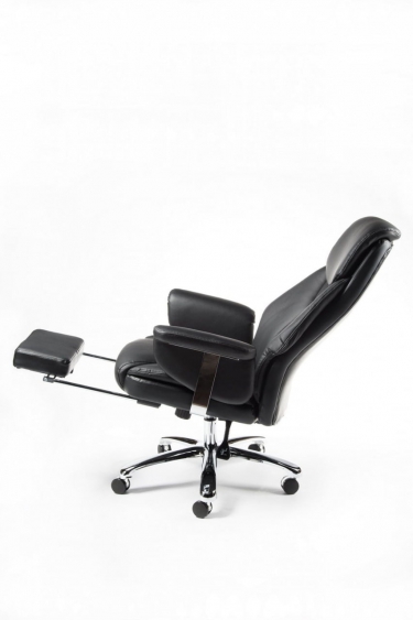 Кресло офисное Норден Парламент H-2021-35 black leather Черный