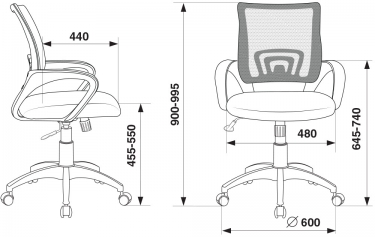 Кресло офисное Бюрократ Бюрократ CH-W695N/DB/TW-10N Темно-синий