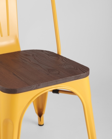 Стул Stool Group Tolix Wood 850 Желтый