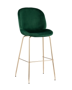 Стул барный Stool Group Beetle Lite PU со спинкой Изумрудный