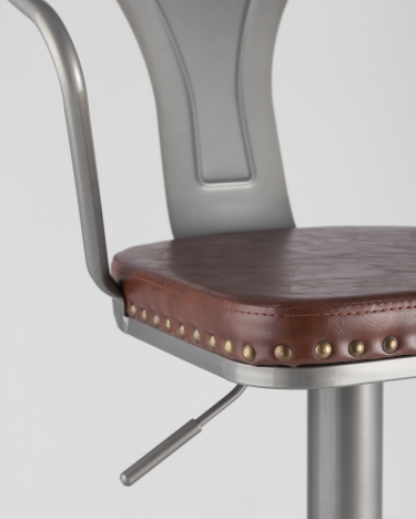 Стул барный Stool Group TOLIX ARMS SOFT Серебристый