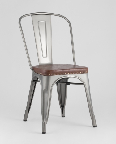 Стул Stool Group TOLIX SOFT мягкий Серебристый