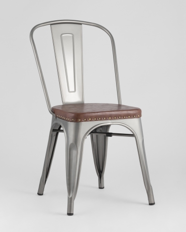 Стул Stool Group TOLIX SOFT мягкий Серебристый