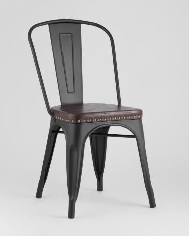 Стул Stool Group TOLIX SOFT мягкий Черный матовый