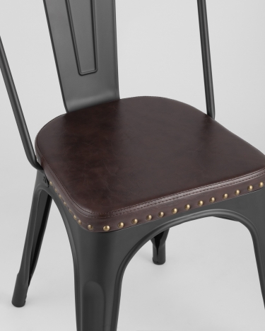 Стул Stool Group TOLIX SOFT мягкий Черный матовый
