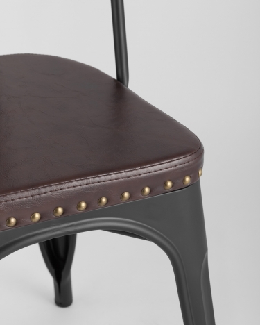 Стул Stool Group TOLIX SOFT мягкий Черный матовый