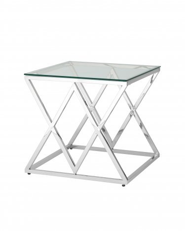 Журнальный стол Stool Group ИНСИГНИЯ 55x55 Серебро