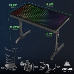 Геймерский стол с RGB подсветкой Eureka Eureka GTD-I43 Explorer Edition