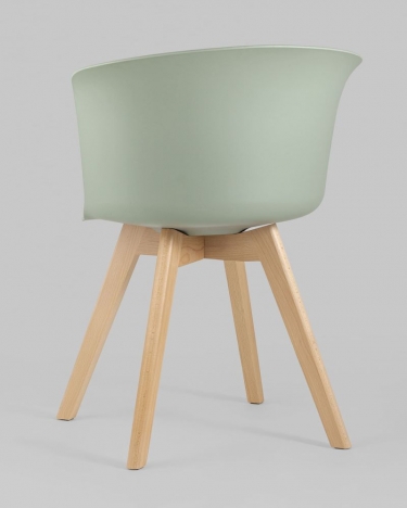 Стул пластиковый Stool Group Blossom с подушкой Серо-зеленый