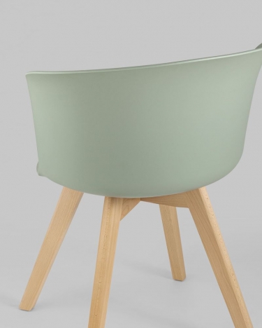 Стул пластиковый Stool Group Blossom с подушкой Серо-зеленый
