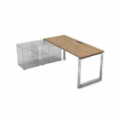 Стол рабочий, прямолинейный три опоры, левый ALSAV GLOSS LINE НСТЛ-О.984 Teakwood