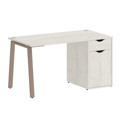 Стол письменный Рива HOME OFFICE VR.SP-3-138.1.A Дуб Наварра/Мокко металл