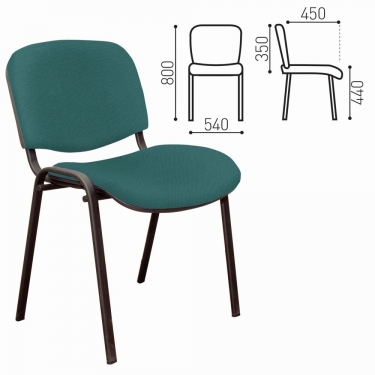 Стул для посетителей BRABIX ИЗО ткань Зеленый В-27/С-34
