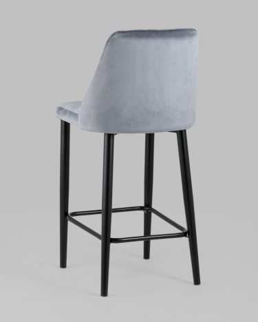 Стул полубарный Stool Group Диего велюр Серый