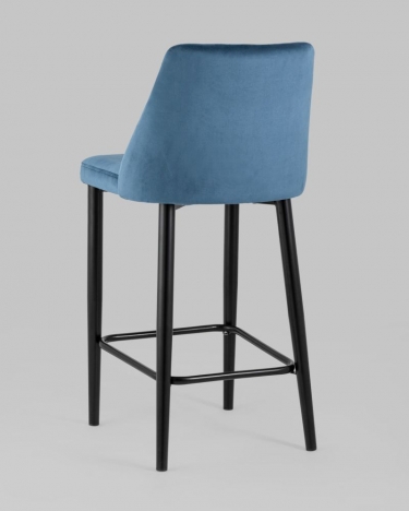 Стул полубарный Stool Group Диего велюр Пыльно-синий