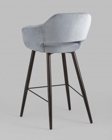 Стул барный Stool Group Саймон Б велюр Серый
