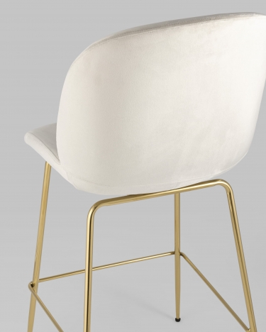 Стул полубарный Stool Group Beetle со спинкой gold Бежевый