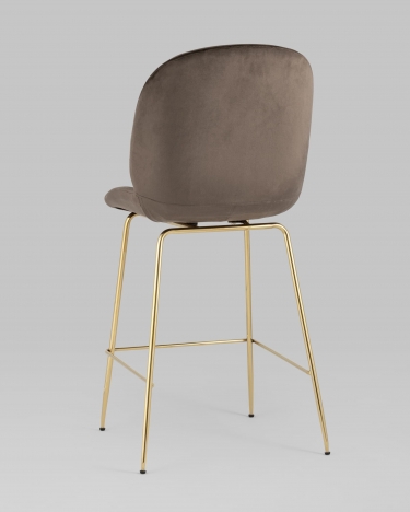 Стул полубарный Stool Group Beetle со спинкой gold Коричневый