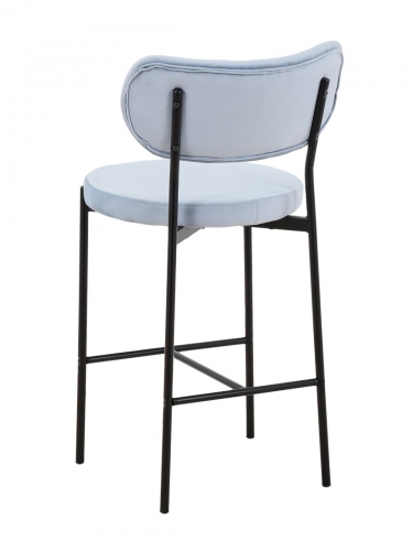 Стул полубарный Stool Group Барбара Б велюр Серо-голубой