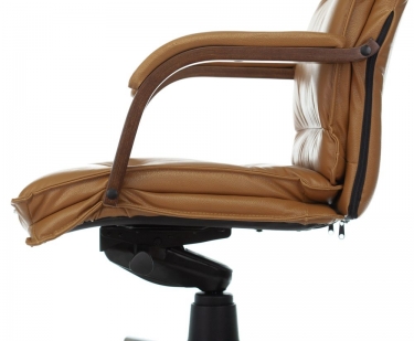 Кресло руководителя Бюрократ Бюрократ T-9927WALNUT Горчичный