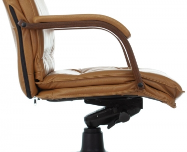 Кресло руководителя Бюрократ Бюрократ T-9927WALNUT Горчичный