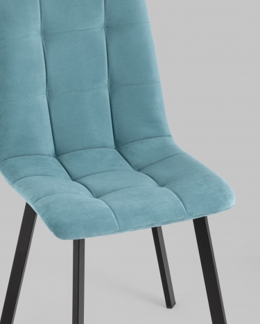 Стул Stool Group Oliver SquareвелюрПыльно-голубой