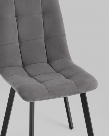 Стул Stool Group Oliver SquareвелюрТемно-серый