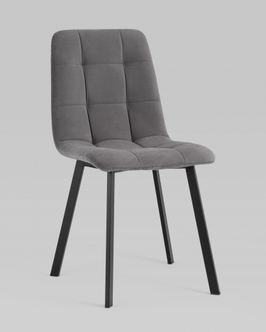 Стул Stool Group Oliver SquareвелюрТемно-серый