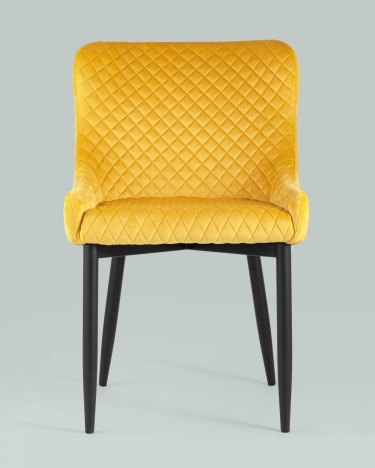 Стул мягкий Stool Group Ститч велюр Оранжевый