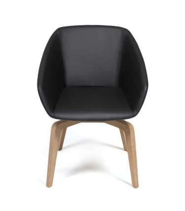 Кресло для посетителя Profoffice ALMA WOOD L3 oak Dakota black