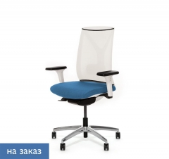 Кресло Profoffice DION W Mesh W 870 1DW alum SLW 58 Голубой Белый Хром