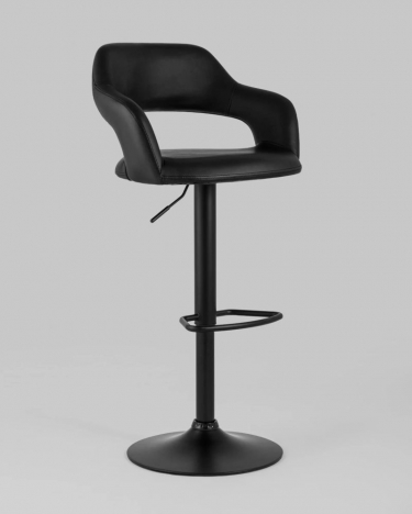 Стул барный регулируемый Stool Group Рич экокожа Черный